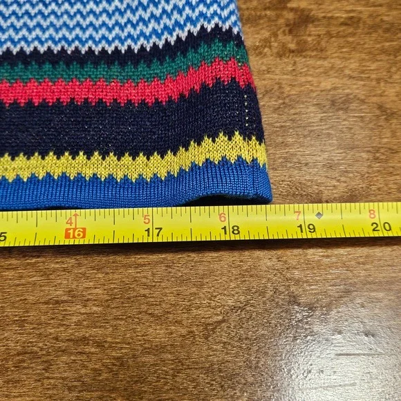 Vtg Yves Saint Laurent YSL Striped Button Cardigan M Nautical Snap Collar Lux - Picture 6 of 10